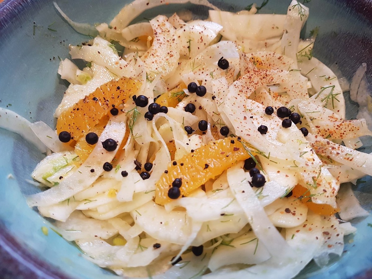 Fenchel-Orangen Salat mit fermentiertem Kampot Pfeffer